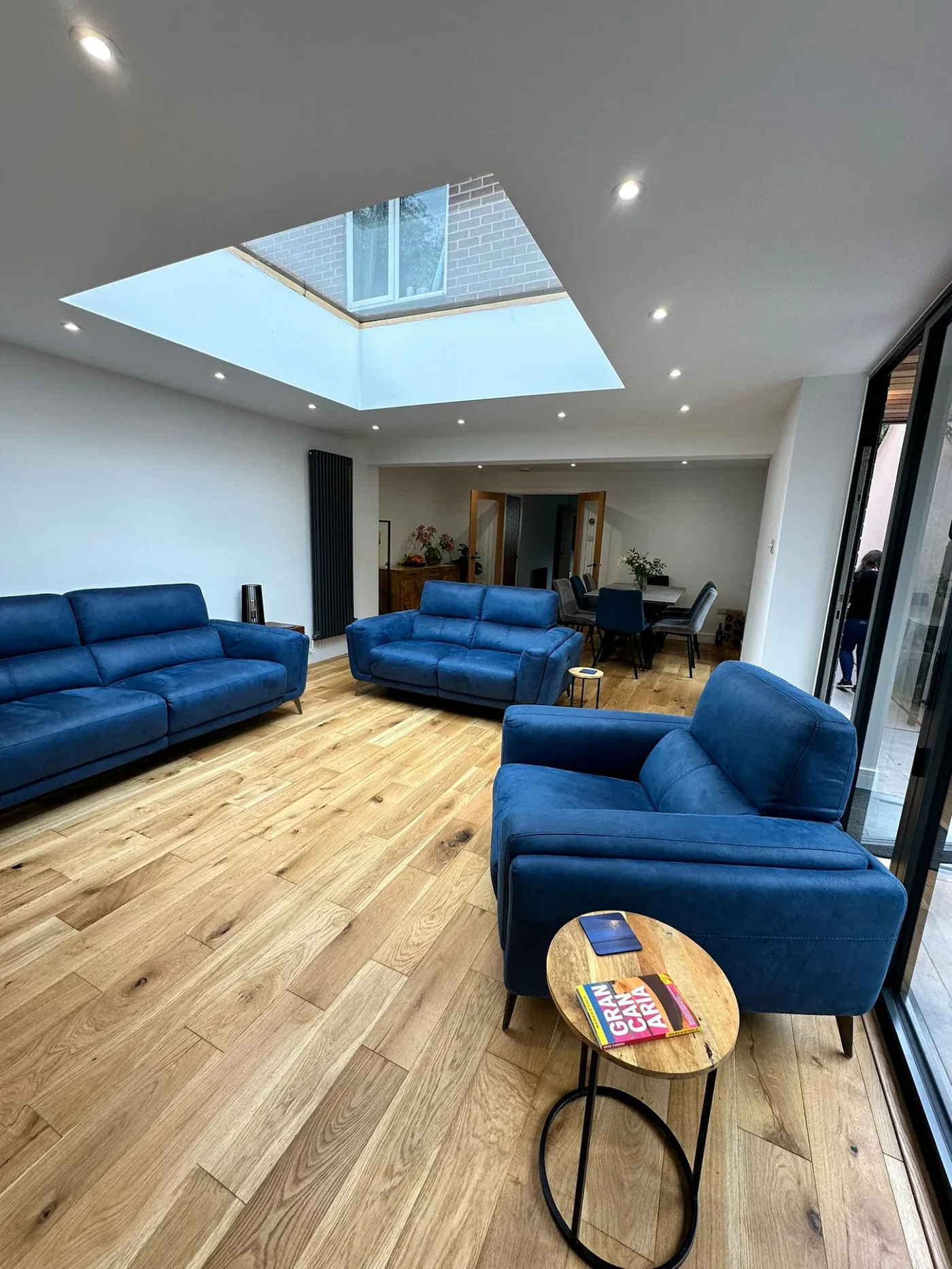 Skylit living area